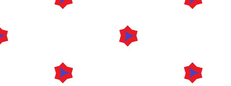 Animation showing the kaleidoscope effect with arrow pattern showing clear directions of motion