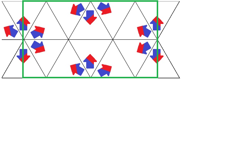 The resulting rendering, with green box indicating intended tiling pattern.